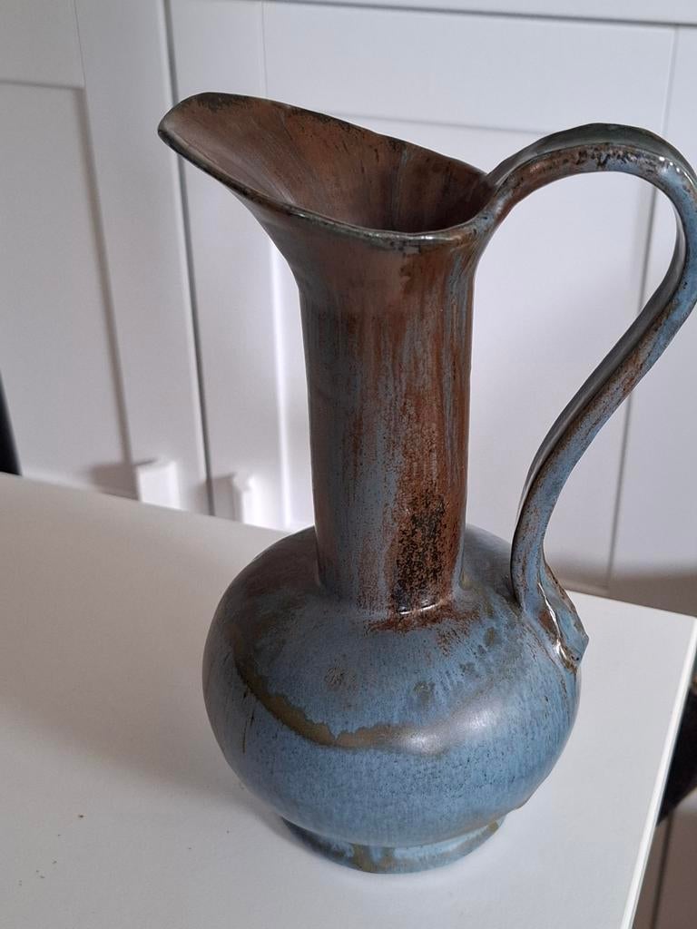 Antieke Gesigneerde Keramieke Vaas, Ophalen of Verzenden