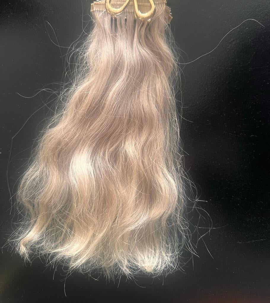 Remy haar wave / blond 30 cm lengte extensions 9 stuks, Ophalen of Verzenden, Zo goed als nieuw, Pruik of Haarverlenging