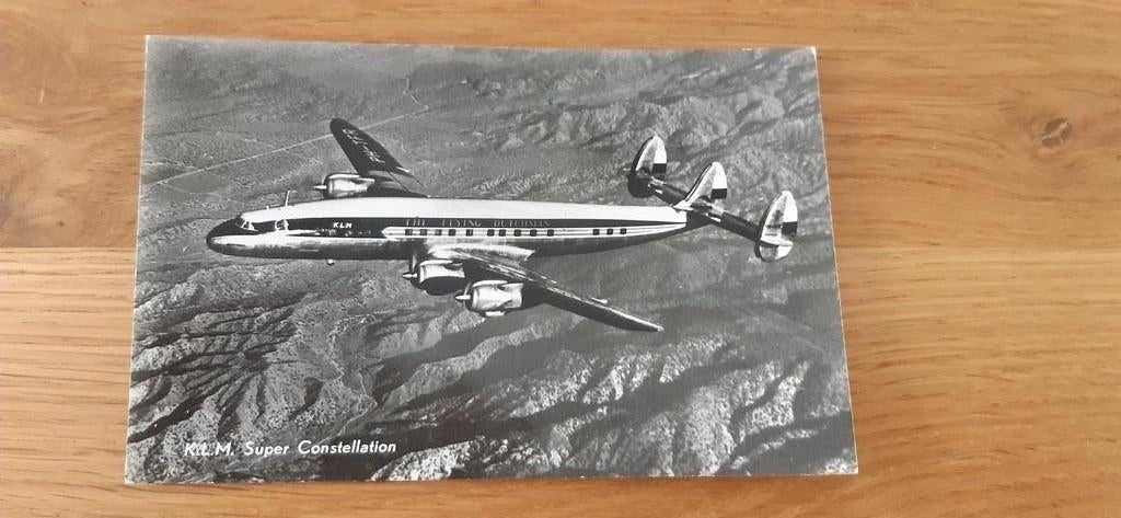 KLM Super Constellation kaart, Ophalen of Verzenden, Gebruikt, Kaart, Foto of Prent