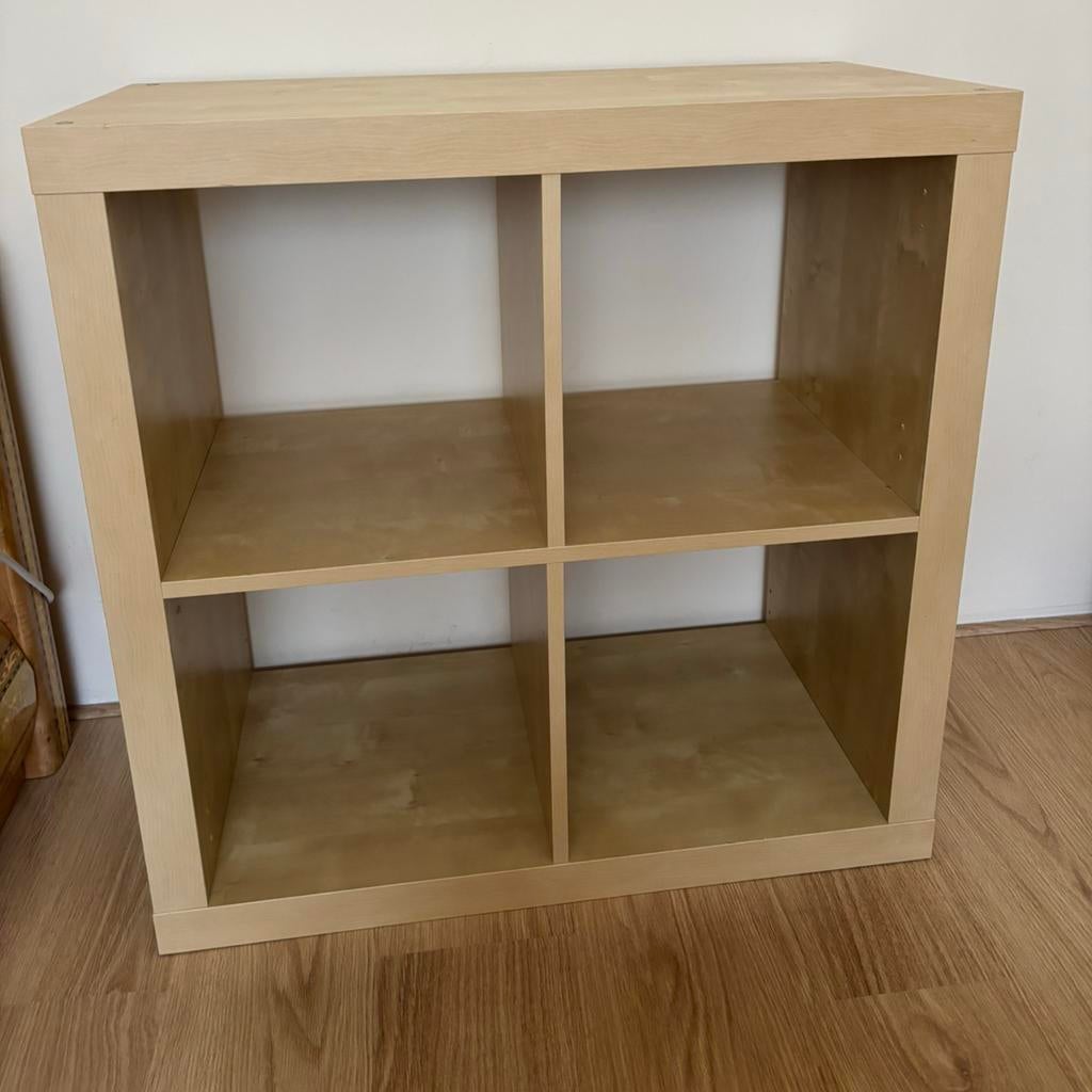 IKEA KALLAX open kast 2x2 – houtkleur, Ophalen, 50 tot 100 cm, Zo goed als nieuw, Minder dan 100 cm