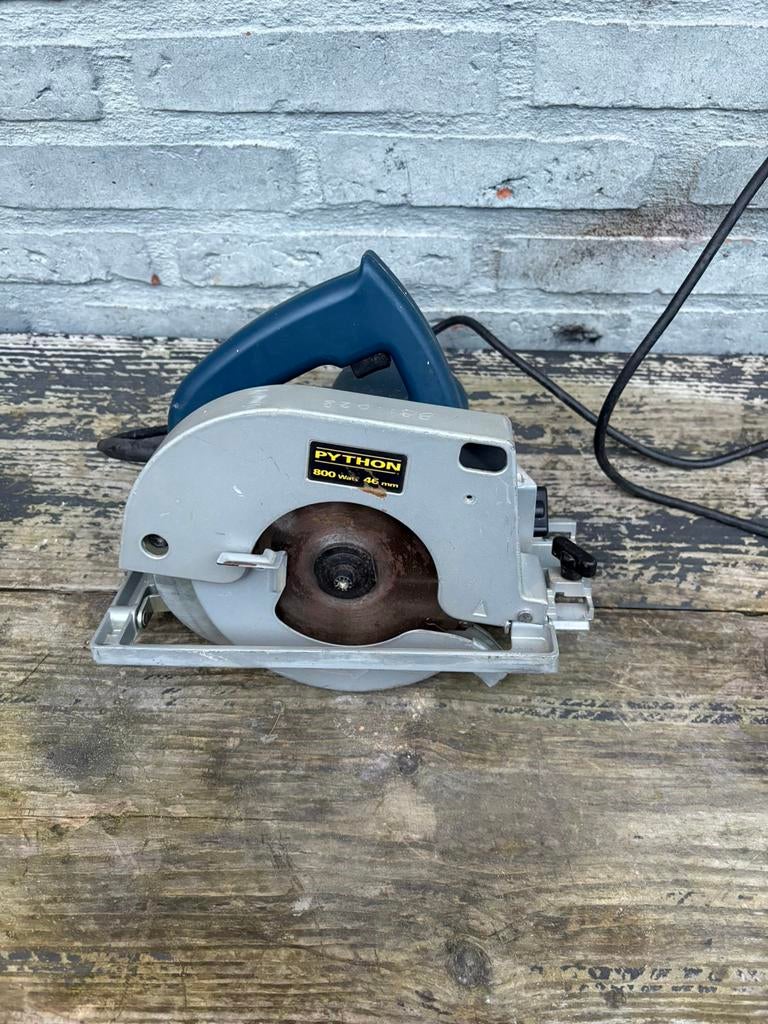Python cirkelzaag, Doe-het-zelf en Verbouw, Cirkelzaag, Ophalen of Verzenden, Zo goed als nieuw, 30 tot 70 mm