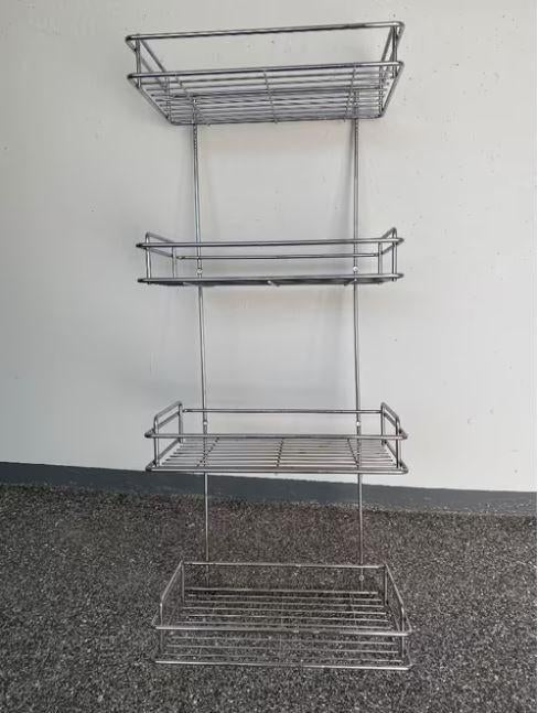 RVS Opbergmanden 4 stuks, Huis en Inrichting, Woonaccessoires | Schalen en Manden, Ophalen, Overige materialen, Mand, Vierkant