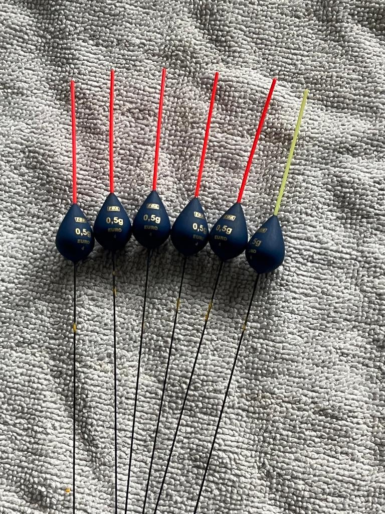 adv 315 / NIEUW set 6 dobbers FOX 0,50gr, Watersport en Boten, Hengelsport | Witvissen, Ophalen of Verzenden, Nieuw, Dobber of Lood