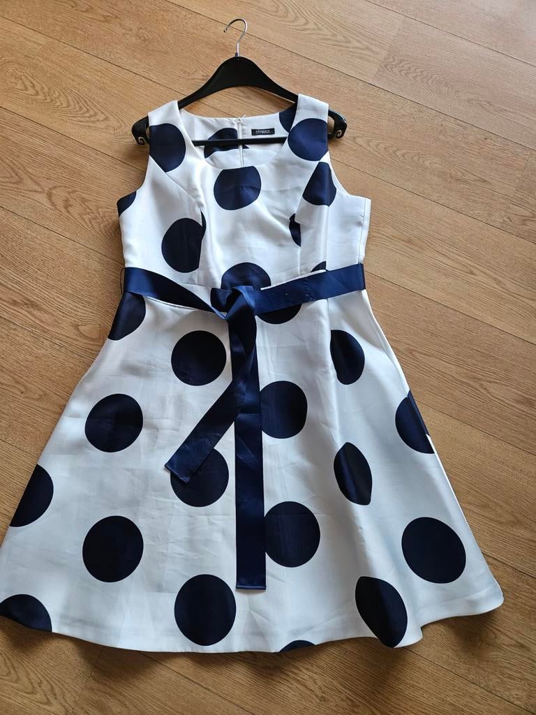 Jurk maat 46 Vivance collection, Vivance, Blauw, Maat 46/48 (XL) of groter, Ophalen of Verzenden