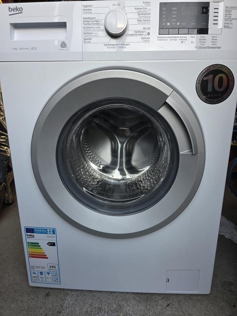Beko WTV9712XSW wasmachine 9 kg A+++, 6 tot 8 kg, Ophalen of Verzenden, 1200 tot 1600 toeren, 85 tot 90 cm