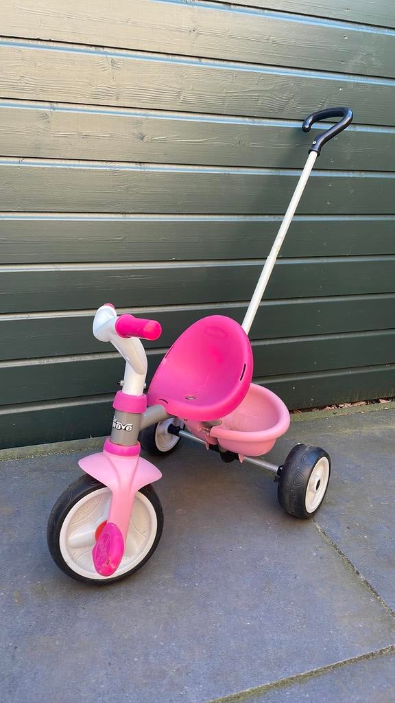 (Nette) Smoby 3 wieler BE MOVE kinder fiets roze + duwstang, Ophalen of Verzenden, Gebruikt, Trapvoertuig