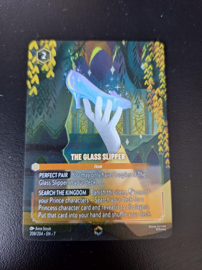 Lorcana Enchanted The glass Slipper, Ophalen of Verzenden, Nieuw, Losse kaart, Foil