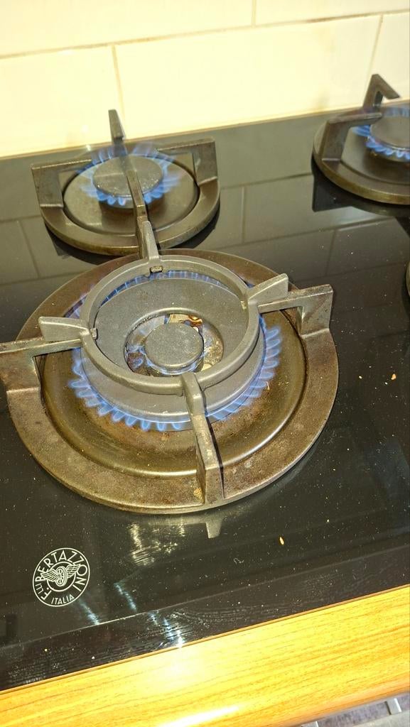 Bertanzzoni gaskookplast glas ( zgan 2023), Witgoed en Apparatuur, Kookplaten, Ophalen, 4 kookzones, Zo goed als nieuw, Inbouw