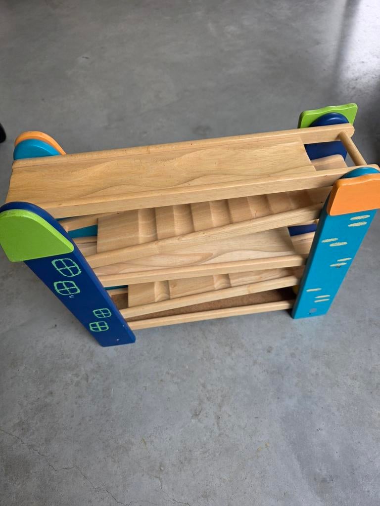 Houten ballenbaan met 3 ballen, Ophalen