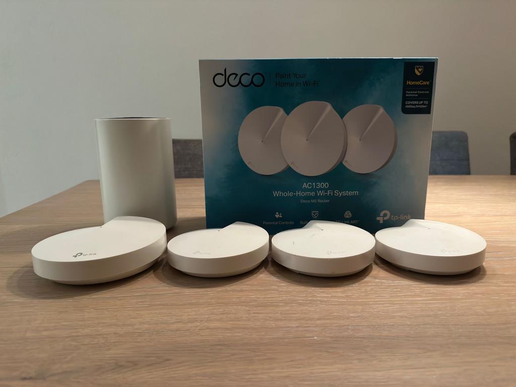 TP-Link Deco Mesh Wifi (Wifi 6E, M9 Plus, M5), Ophalen, Zo goed als nieuw