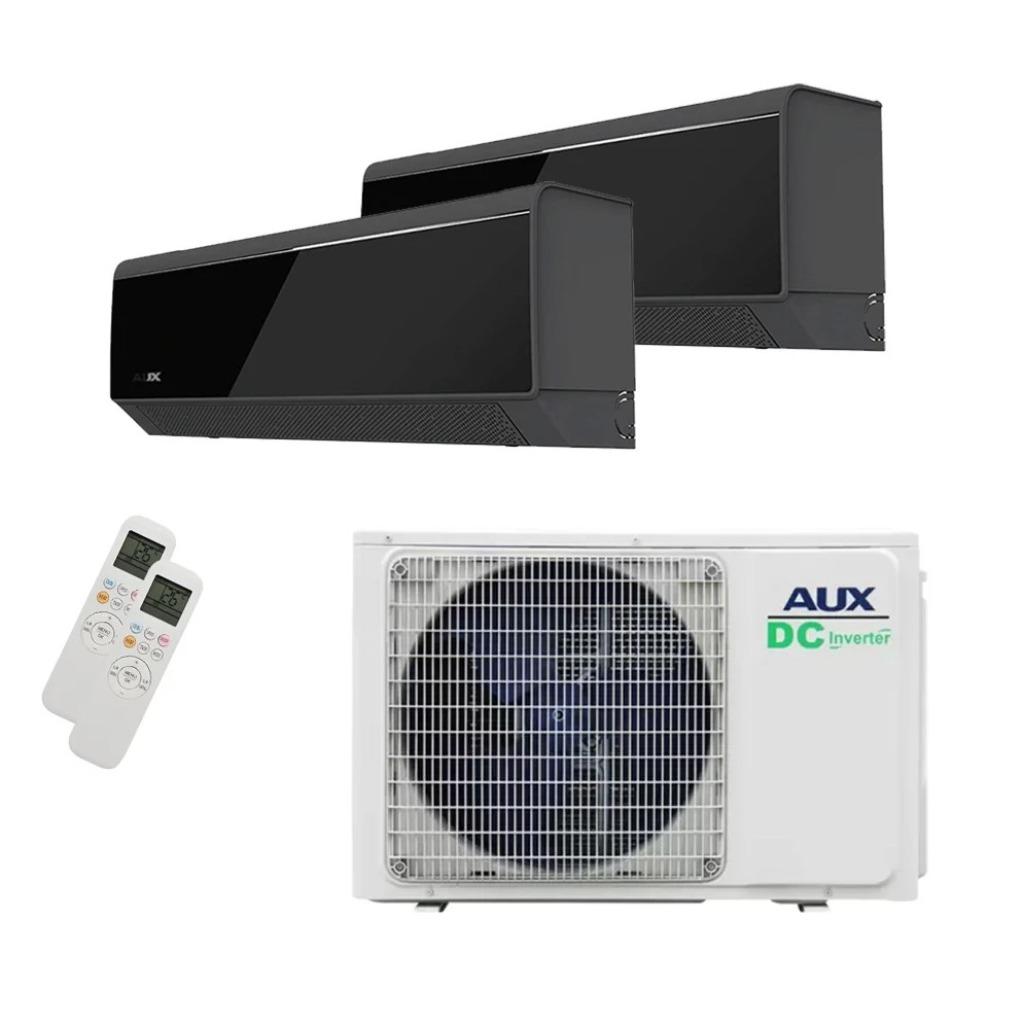 AUX AIRCO MULTISPLIT 5,3 kW MET 2 x 3,5 kW binnendelen WIFI, Koelen en Ontvochtigen, Timer, Nieuw, 3 snelheden of meer