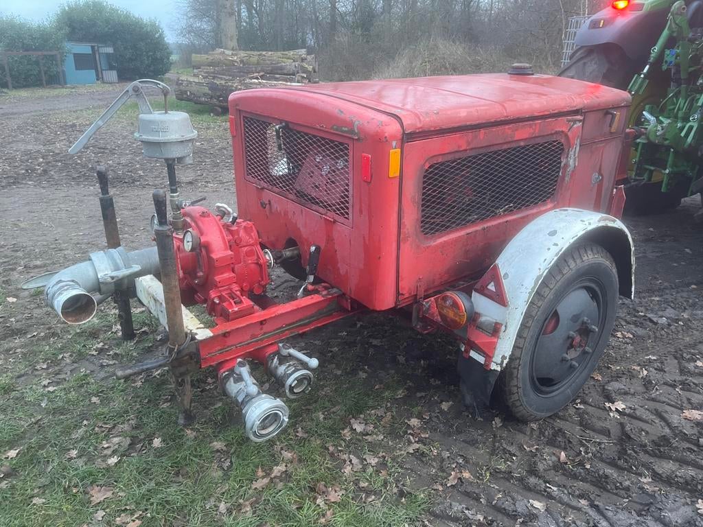 Brandweer pomp, Ophalen, Gebruikt, Handmatig, Beregeningspomp
