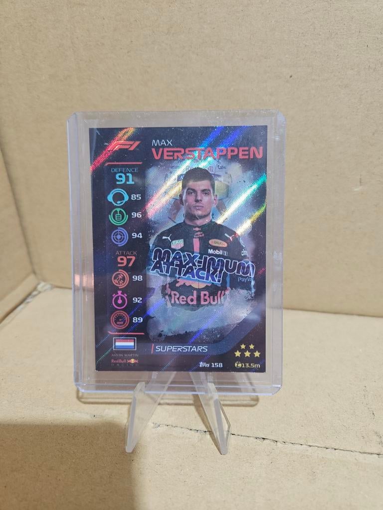 158 topps turbo attax f1 2020 max verstappen foil superstar, Ophalen of Verzenden, Zo goed als nieuw, Plaatje
