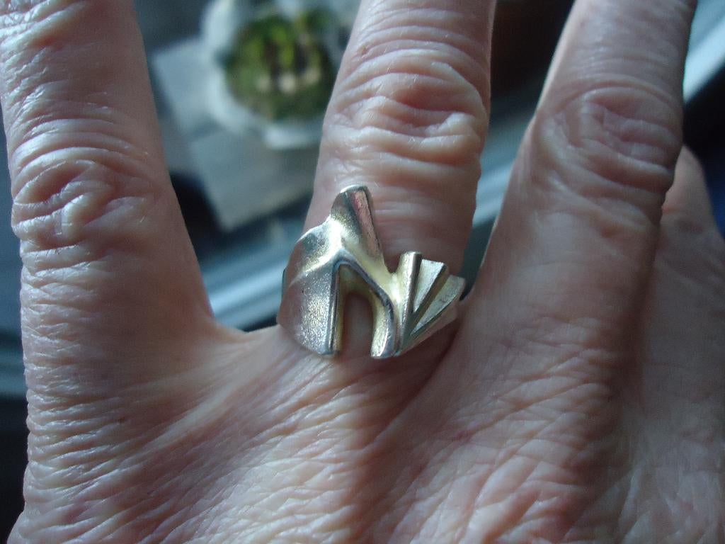 prachtige echt zilveren LAPPONIA ring mt 18 nieuwstaat 925, 18 tot 19, Ophalen of Verzenden, Zo goed als nieuw, Dame