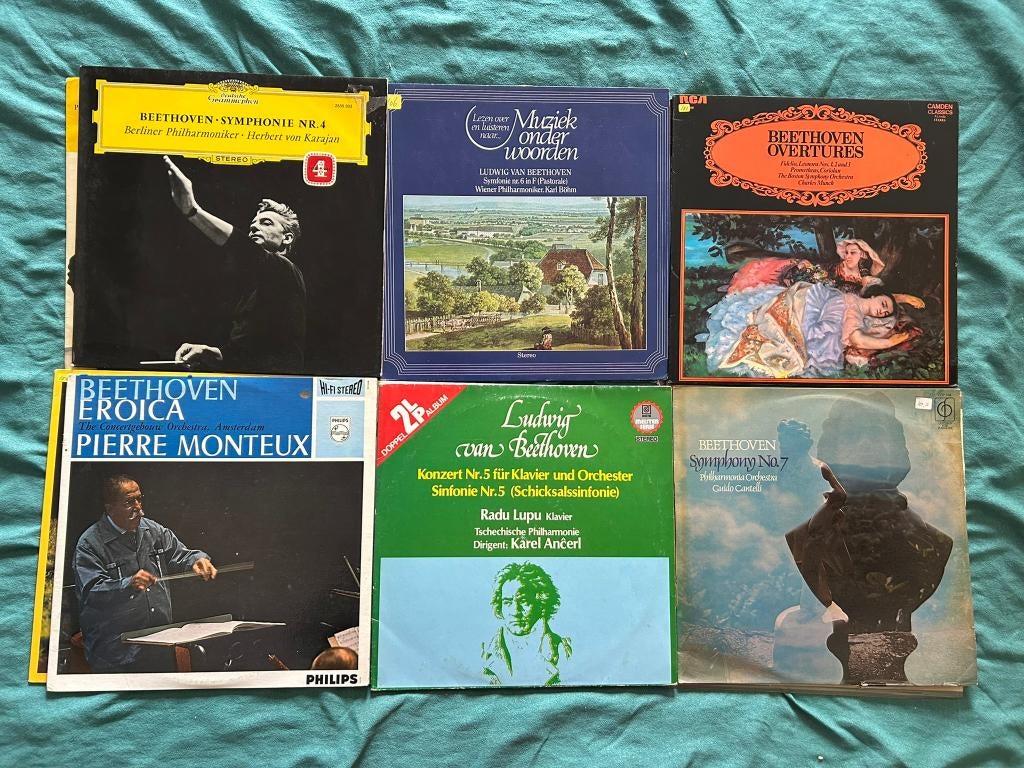 39 LP's Ludwig van Beethoven (ook per stuk te koop), Gebruikt, Overige typen, Ophalen of Verzenden, 12 inch
