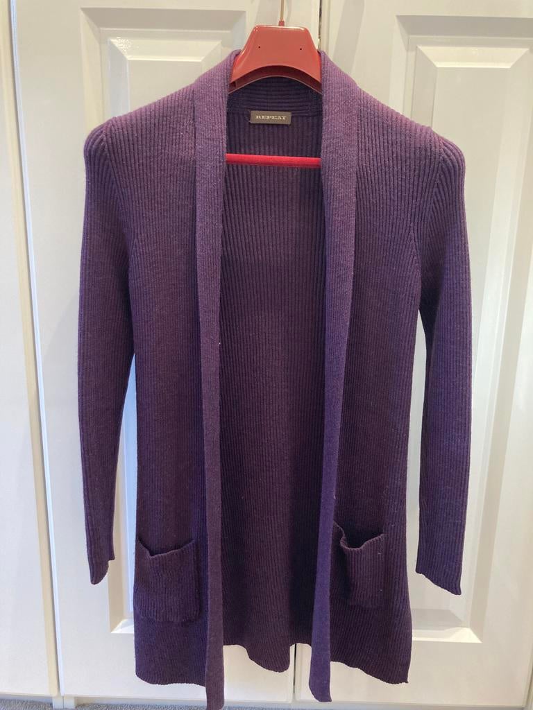 Vest van Repeat merino wol - mt 36, Kleding | Dames, Truien en Vesten, Repeat, Paars, Ophalen of Verzenden, Zo goed als nieuw