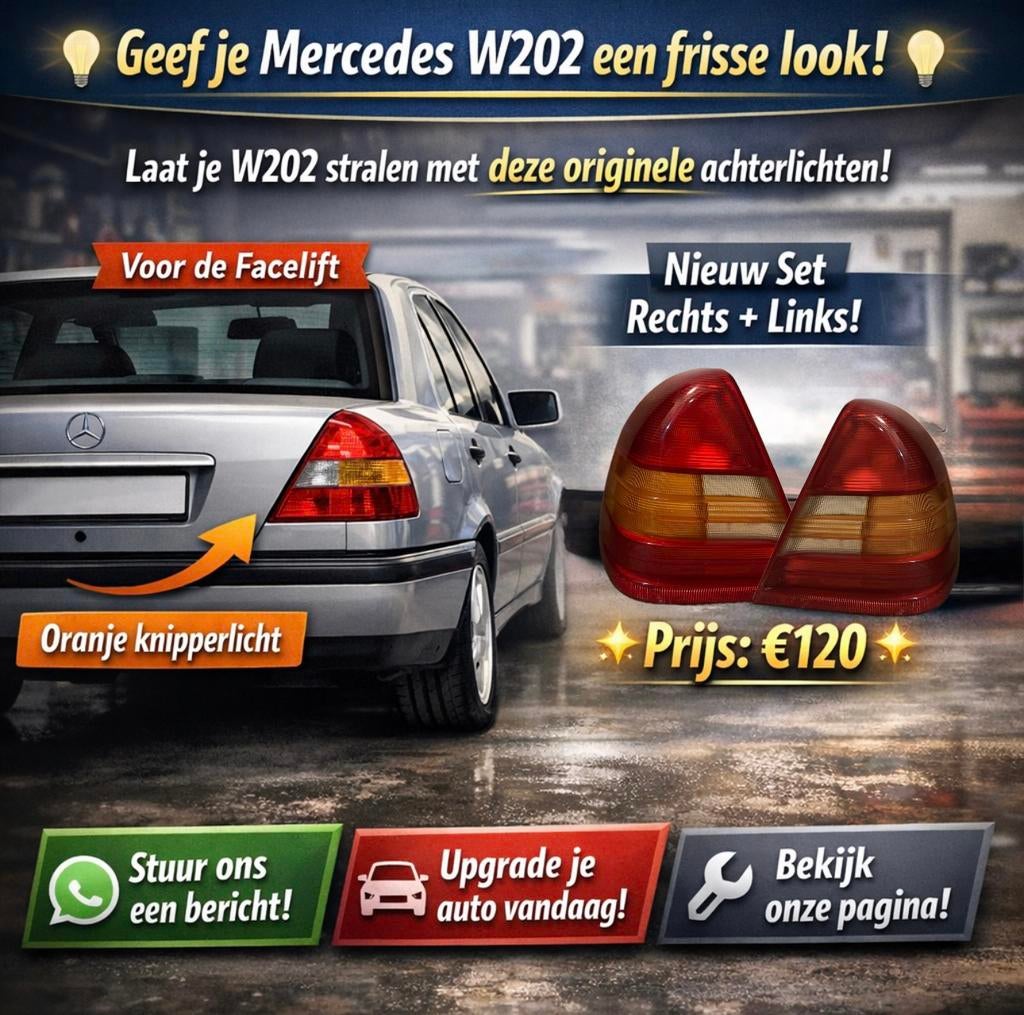 Mercedes W202 Achterlichten Set - Nieuw! C-klasse /c200/c180, Ophalen of Verzenden, Nieuw, Mercedes-Benz