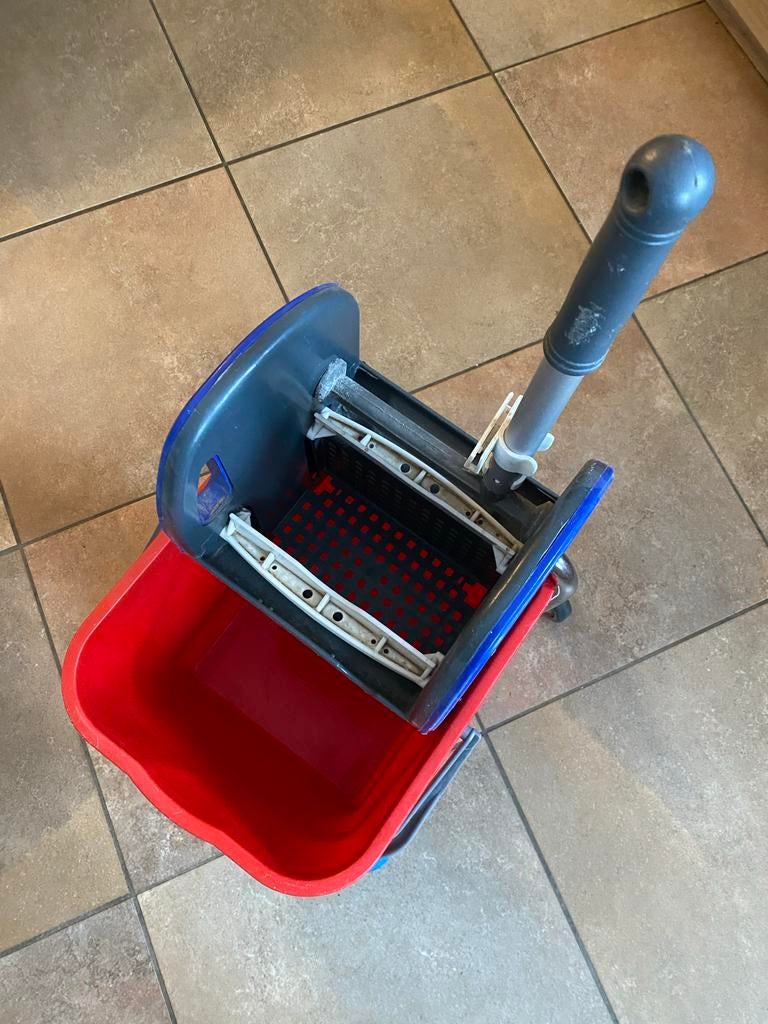 Jantex Mobiele Schoonmaak Kar met Emmer, Huis en Inrichting, Ophalen, Dweilemmer, -bak, of -wagen