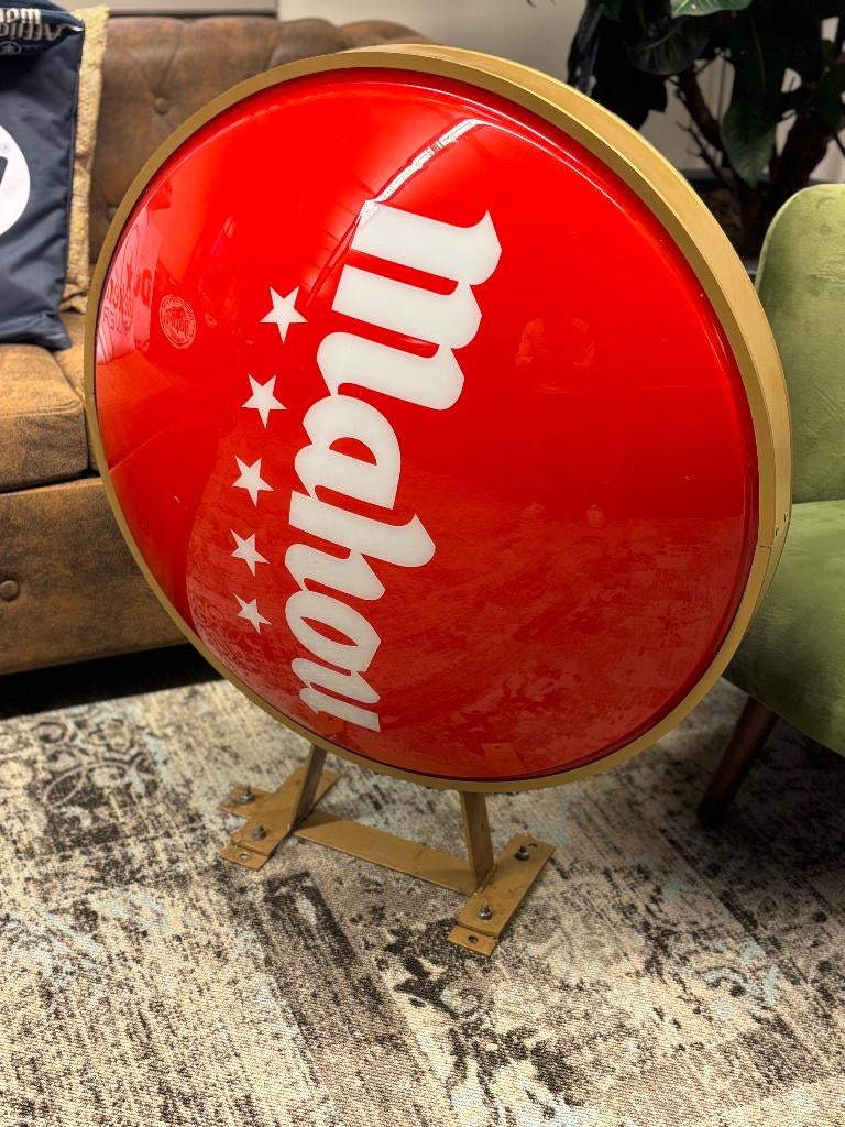 Reclamebord Mahou Bier, Ophalen, Zo goed als nieuw, Reclamebord, Plaat of Schild, Overige merken