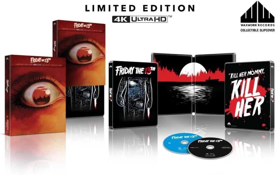 Friday the 13th STEELBOOK (1980) 4K UHD Blu-Ray USA Geseald, Cd's en Dvd's, Blu-ray, Ophalen of Verzenden, Nieuw in verpakking