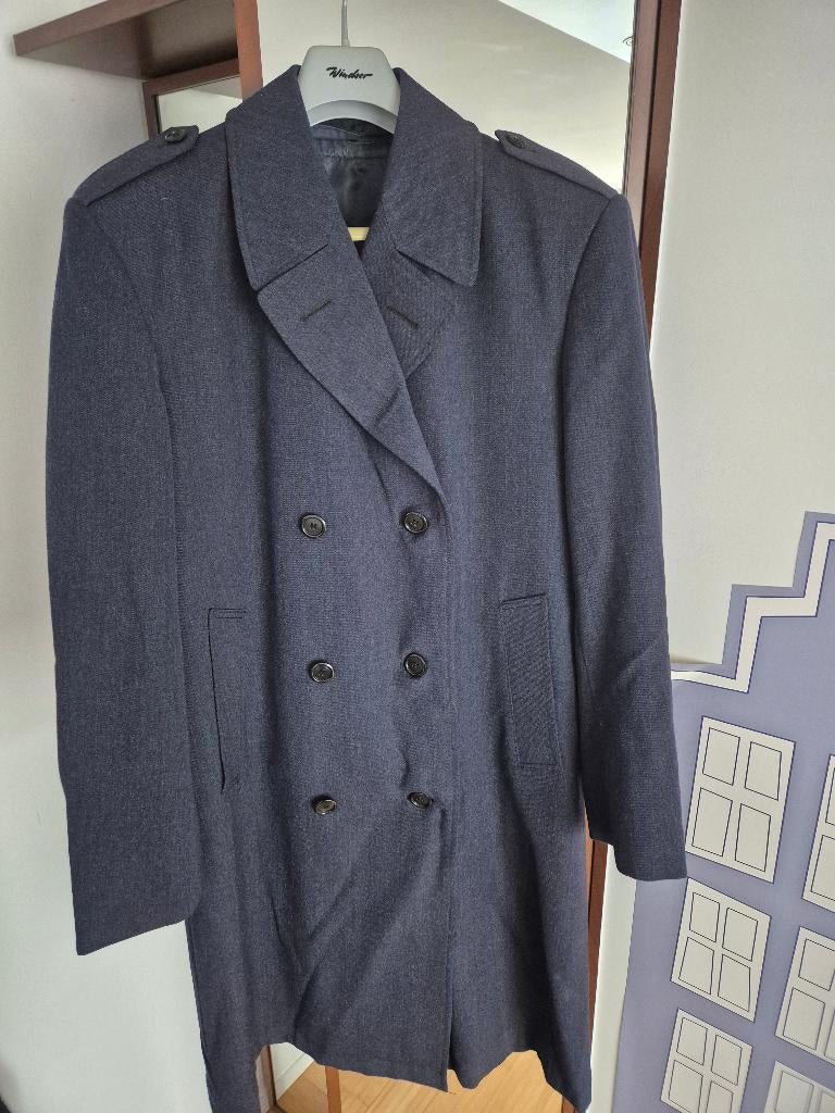 Luchtmacht  lange wollen jas maat 48 vintage, Onbekend, Ophalen of Verzenden, Zo goed als nieuw, Maat 48/50 (M)