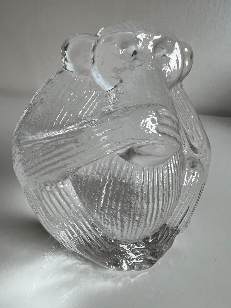 Vintage Lisa Larson Royal Krona Glas Aap Paperweight Zoo, Antiek en Kunst, Kunst | Designobjecten, Ophalen of Verzenden