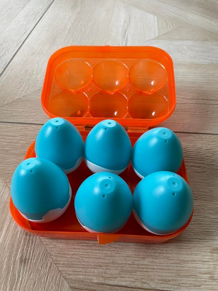 Eierdoosje met puzzel eitjes, Ophalen of Verzenden, Zo goed als nieuw, 6 maanden tot 2 jaar