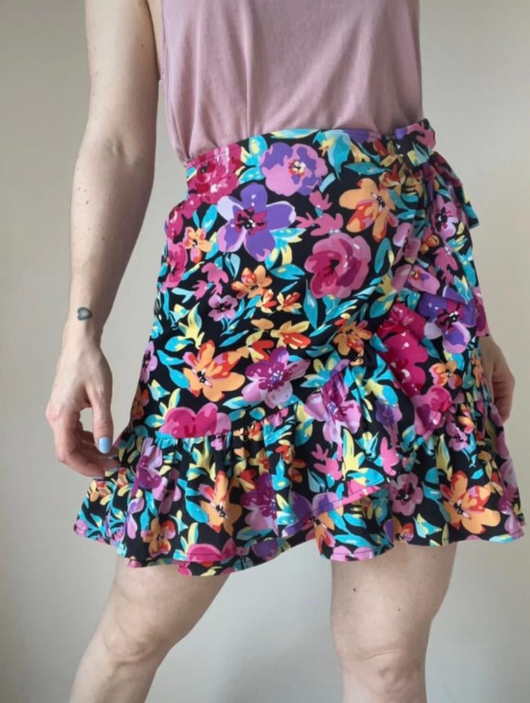 Overslagrokje met bloemenprint, S/M. Boho bohemian Ibiza, Kleding | Dames, Overige kleuren, Verzenden, Kilky, Maat 36 (S)