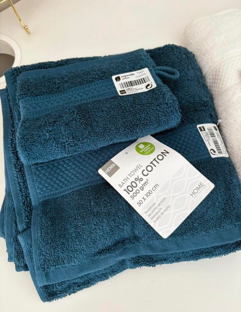 Nieuwe handdoeken!, Ophalen of Verzenden, Nieuw, Blauw, Handdoek