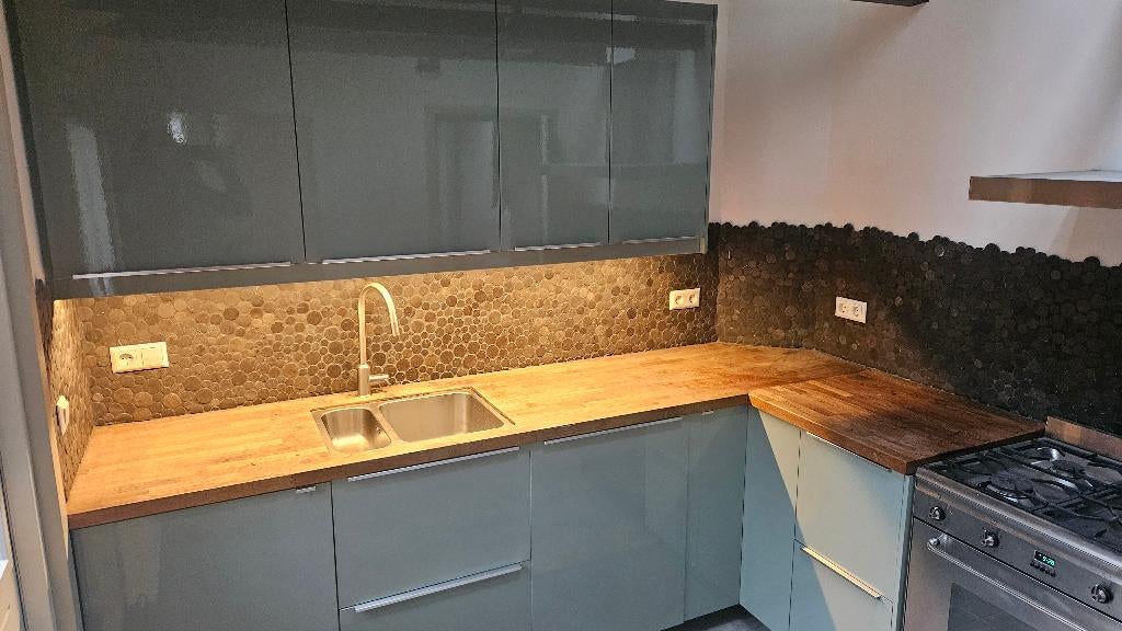 Complete keuken (hoekopstelling) met apparatuur, Huis en Inrichting, Keuken | Complete keukens, Zo goed als nieuw, Hoekkeuken