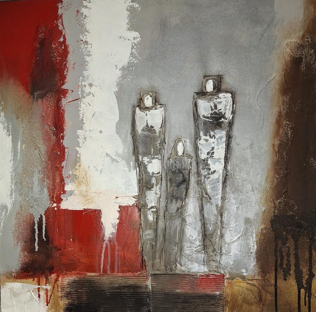 2 schilderijen 60x60 cm, Huis en Inrichting, Ophalen, 50 tot 75 cm, Zo goed als nieuw, Schilderij