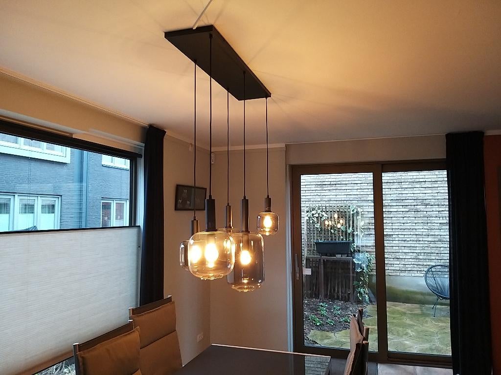 Hanglamp Bodhi 5-lichts, Ophalen, Gebruikt, Glas, 75 cm of meer