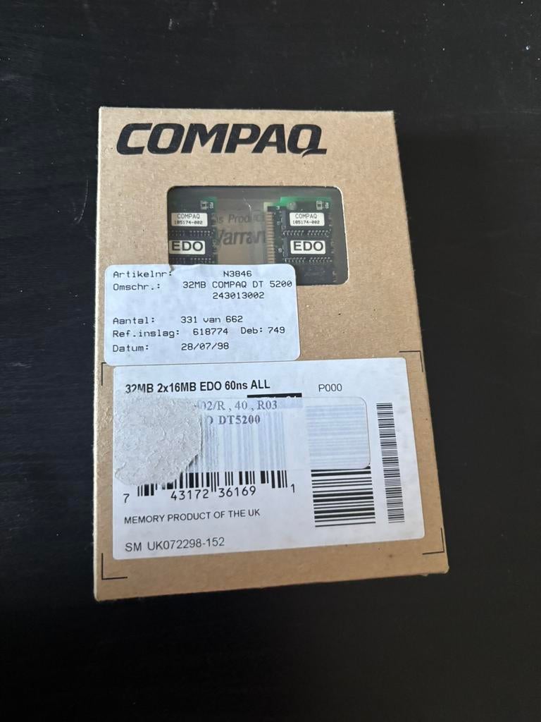 Ram geheugen 72pin, Ophalen of Verzenden, Zo goed als nieuw, Desktop