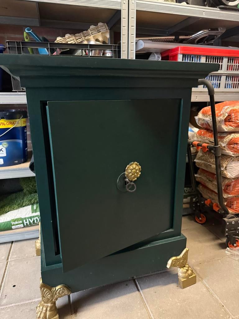 Antieke brandwerende kluis met binnekluis jaar 1800, Ophalen of Verzenden, Zo goed als nieuw, Brandkast