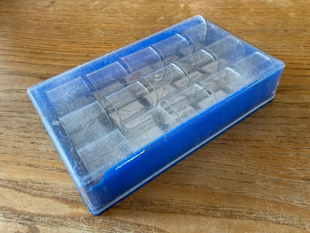 Doosje met 15 vintage schoolstempels plaatjes-stempels, Ophalen of Verzenden, Gebruikt, Overige typen