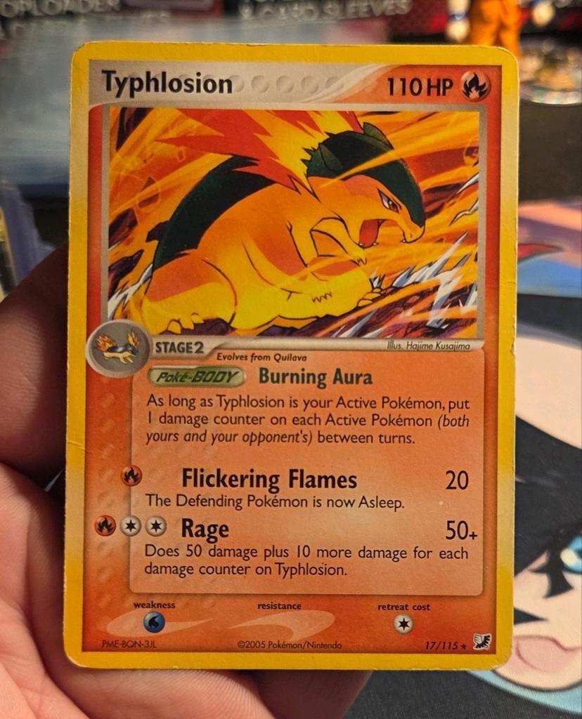 Typhlosion 17/115 EX Unseen Forces - LP, Ophalen of Verzenden, Zo goed als nieuw