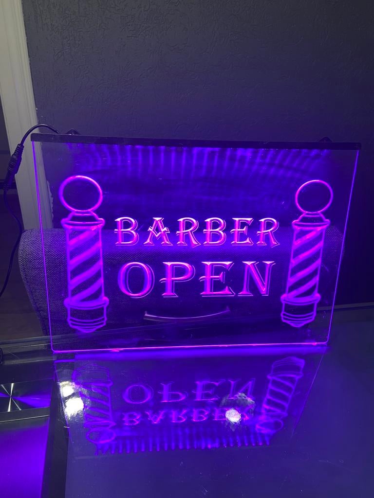Barber / shop/ Neon Lamp, Ophalen of Verzenden, Zo goed als nieuw