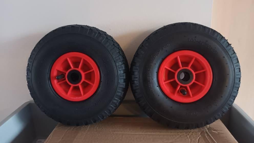 2 Nieuwe luchtband Steekwagenwielen 300x4 Asgat 20 mm, Nieuw, Ophalen of Verzenden, Nvt, Minder dan 60 liter
