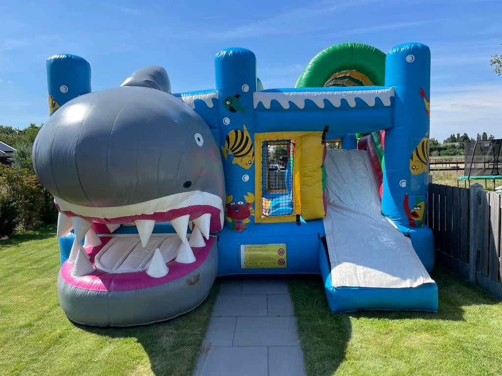 Jungle Multiplay springkussen met glijbaan te huur, Ophalen, Overige