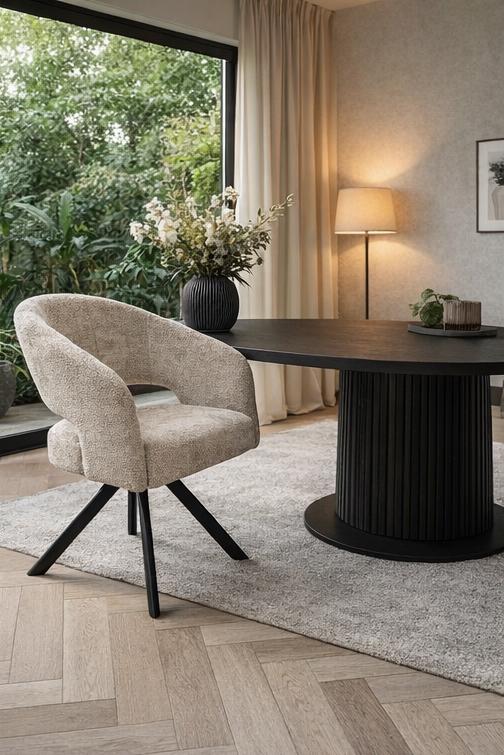 Eetkamerstoelen 4 Draaibare Kuipstoel Stoelen NIEUW ‼️, Eetkamerstoelen draaibaar modern design kuipstoel, Overige kleuren, Nieuw