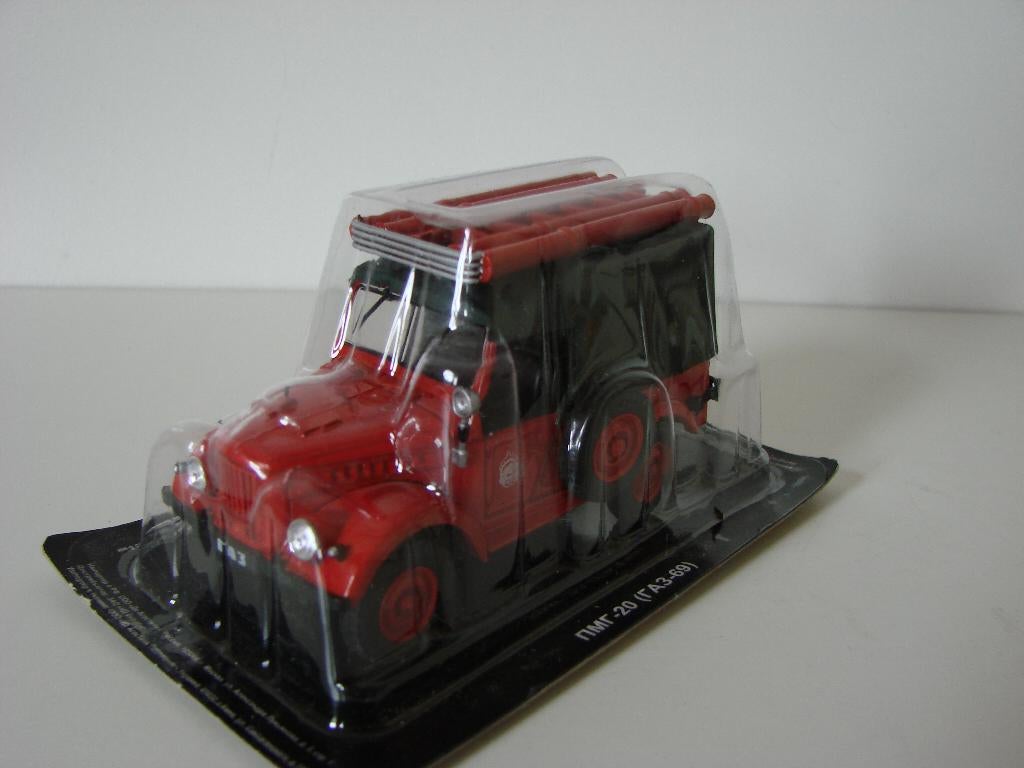 Gaz 69 PMG-20 Russische brandweerauto nieuw in verpakking, Hobby en Vrije tijd, Modelauto's | 1:43, Ophalen of Verzenden, Nieuw