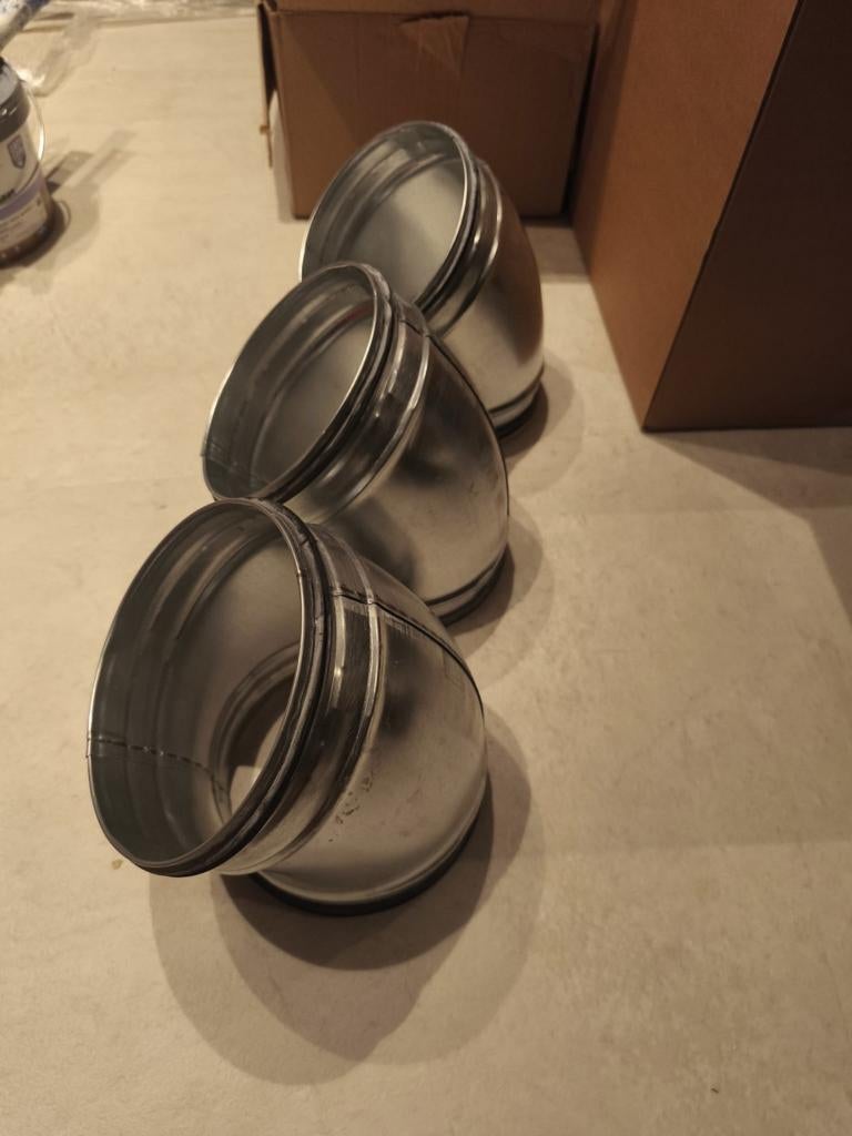 3x spiro safe bocht 160mm, Huis en Inrichting, Keuken | Potten en Pannen, Ophalen of Verzenden, Pot, Bus of Blik