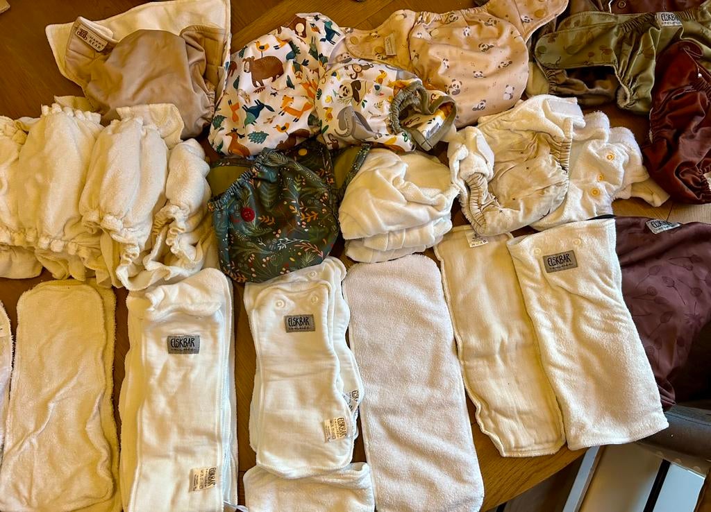 Pakket met wasbare luiers twv meer dan €400, Kinderen en Baby's, Badjes en Verzorging, Ophalen of Verzenden, Zo goed als nieuw