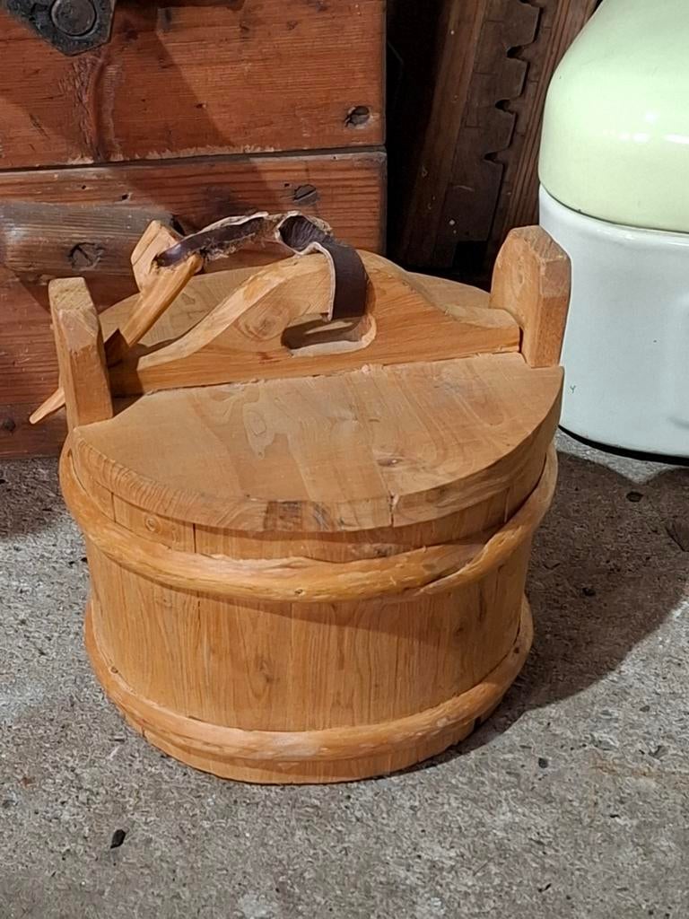 Oide vintage zweedse voorraadpot speculaasplank sigarenmal, Antiek en Kunst, Antiek | Keukenbenodigdheden, Ophalen of Verzenden