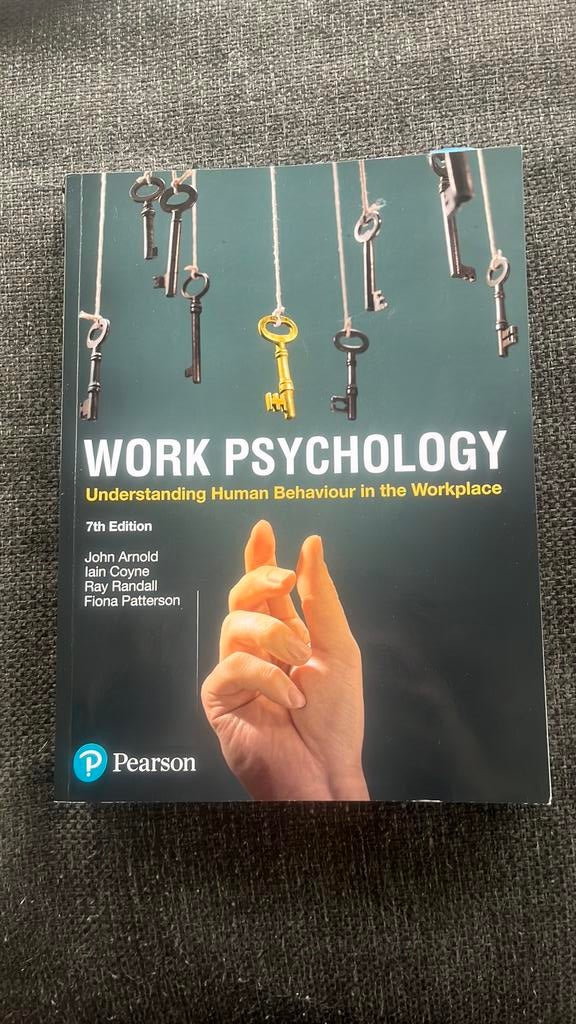 Work psychology, Boeken, Ophalen of Verzenden, Zo goed als nieuw, Overige onderwerpen