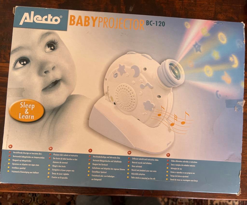 Alecto BC-120 Babyprojector met Geluid en Licht, Ophalen of Verzenden, Zo goed als nieuw, Overige typen, Met geluid
