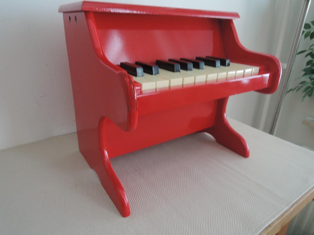 Oude speelgoed piano in gebruikte staat, Antiek en Kunst, Ophalen of Verzenden