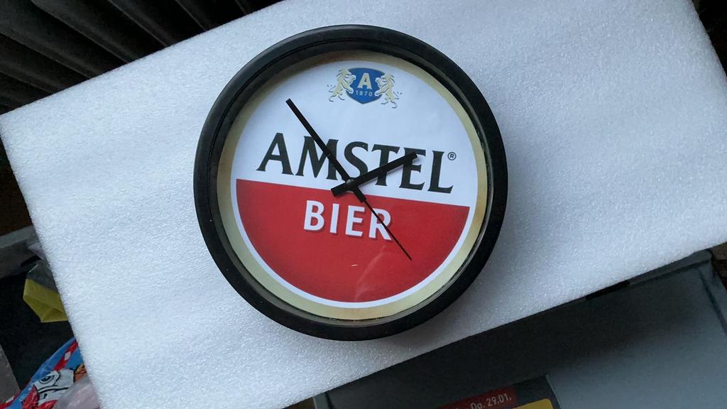 Amstel bier klok, Ophalen of Verzenden, Zo goed als nieuw, Overige typen, Amstel