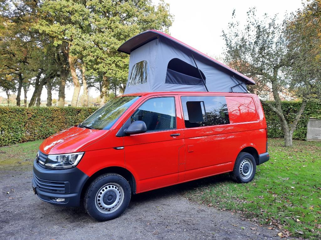 Kleine camper te huur VW T6 m. rondzit Fiat Ducat met v. bed, Caravans en Kamperen, Verhuur