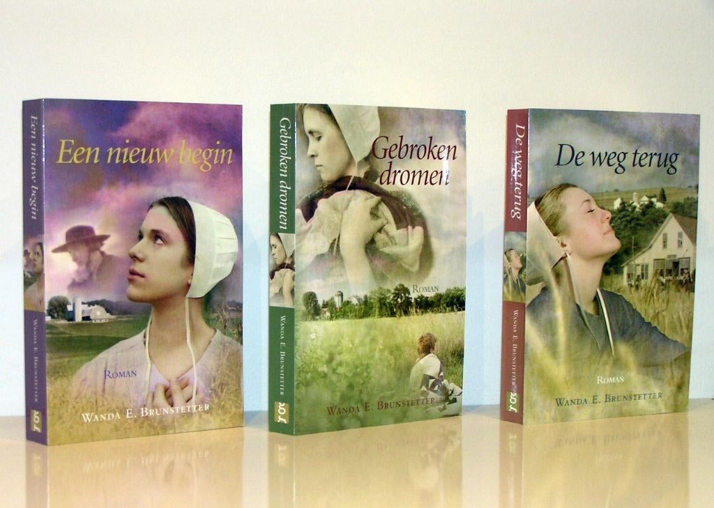 Wanda E. Brunstetter - Amish serie (christelijke trilogie), Boeken, Romans, Zo goed als nieuw, Ophalen of Verzenden